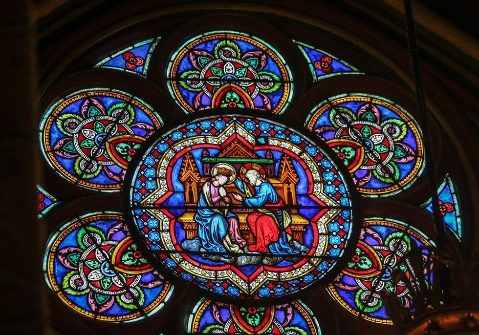 The Crowning of Mary, Stained-Glass, Notre-Dame, Paris | Flickr