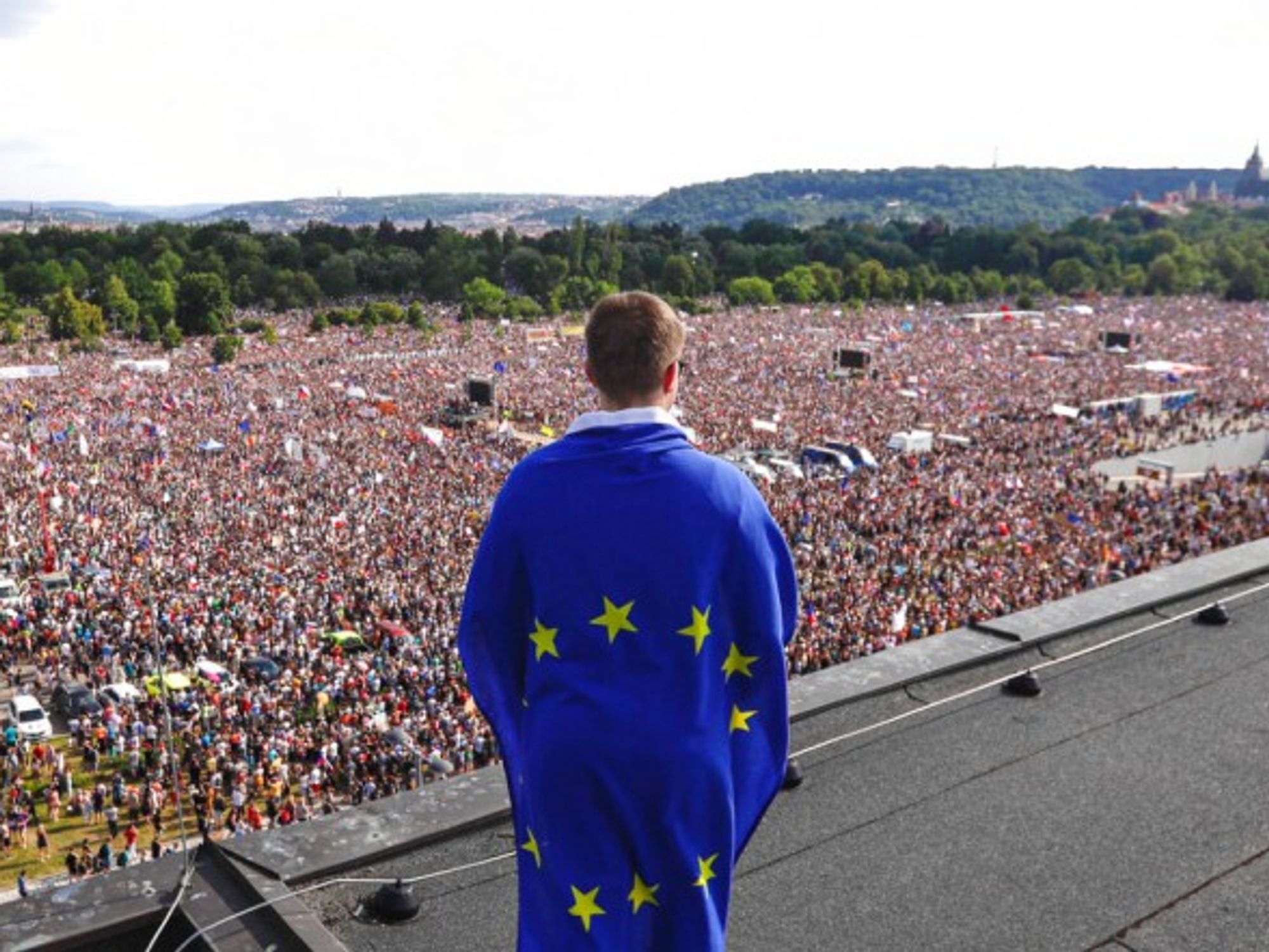 'The European Union is now a state...' A pro-EU rally last year in Prague