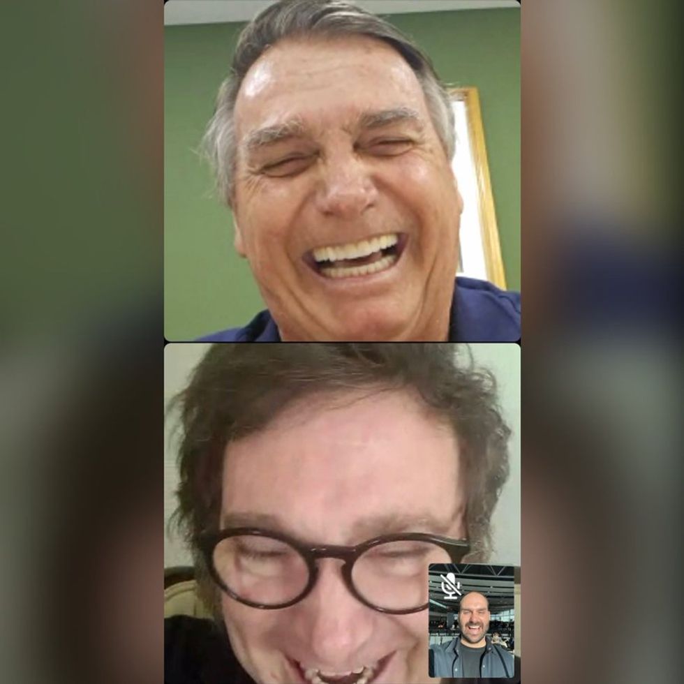 The first congratulations to the Argentine winner came from Brazil's former president Jair Bolsonaro.