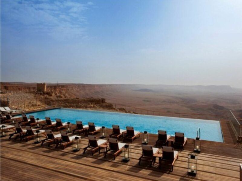 The five-star Beresheet hotel offers a unique view on a meteor crater in the Negev desert (Beresheet/Isrotel)