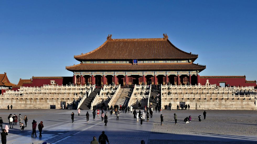 The Forbidden City, on Tiananmen Square.