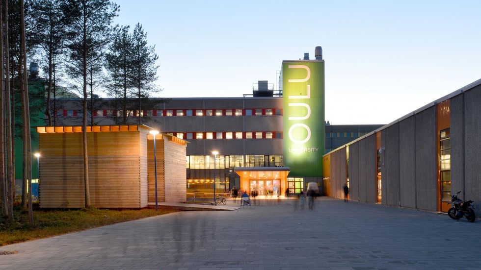 The front of Oulu University School of Architecture building