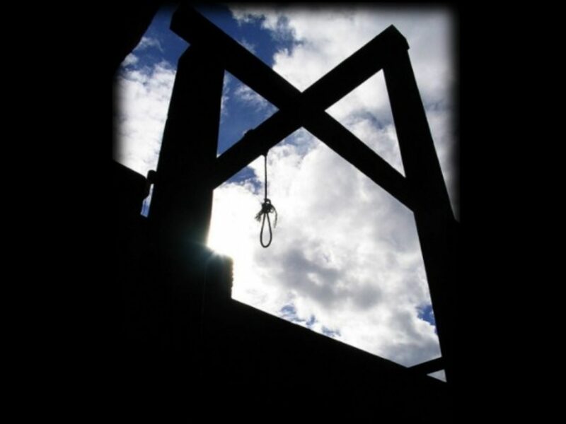 The gallows loom