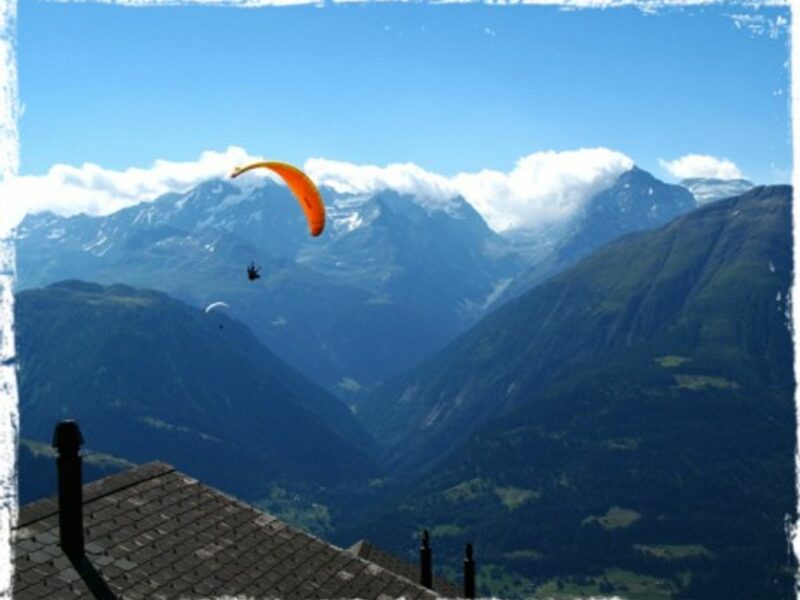 The good kind of "golden parachute" in the Swiss Alps