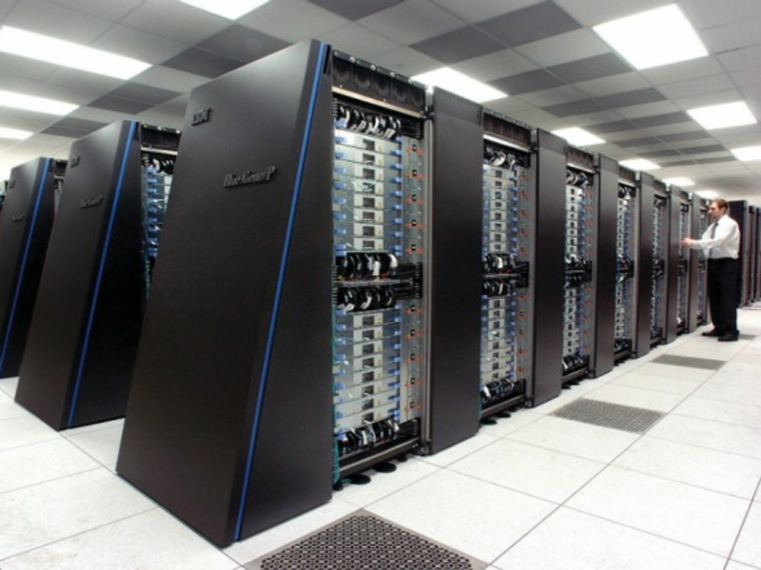 The IBM Blue Gene/P supercomputer in Lemont, Illinois, USA.