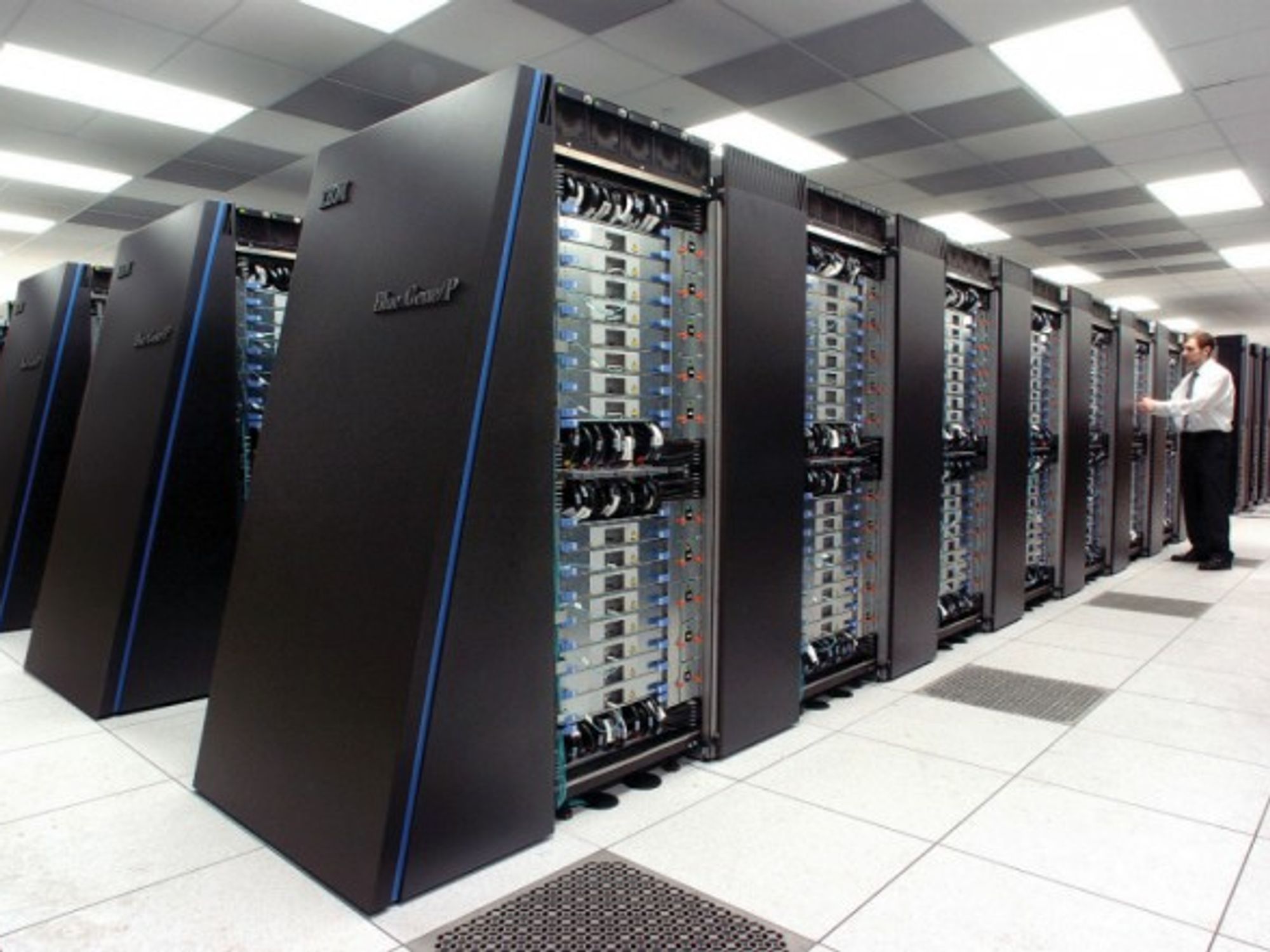 The IBM Blue Gene/P supercomputer in Lemont, Illinois, USA.