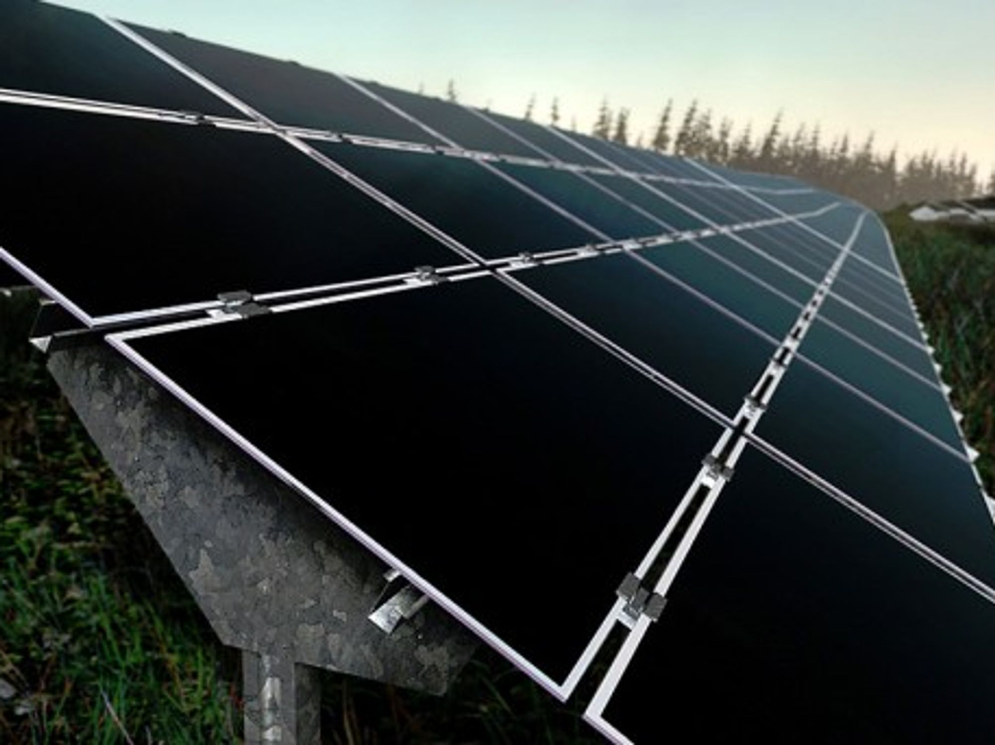 The Kollbach solar power plant in Bavaria, Germany