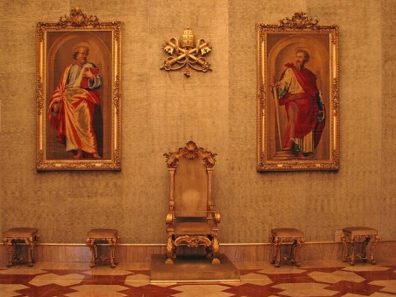 The Lateran Throne Room. Tapestries of St. Peter and St. Paul