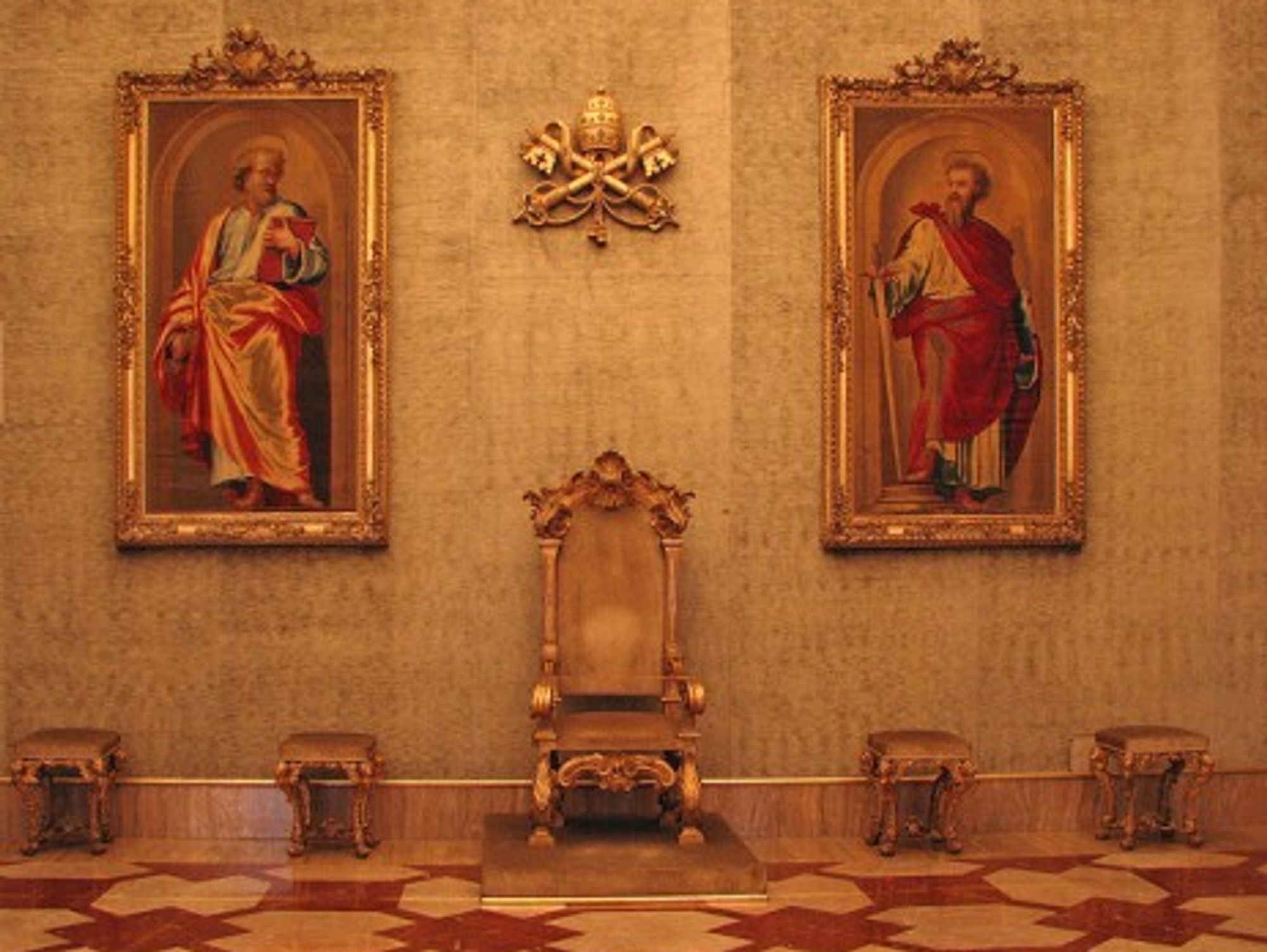 The Lateran Throne Room. Tapestries of St. Peter and St. Paul