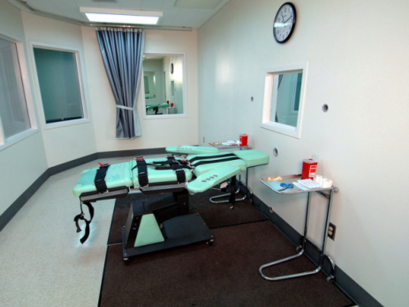 The lethal injection room at San Quentin prison in California