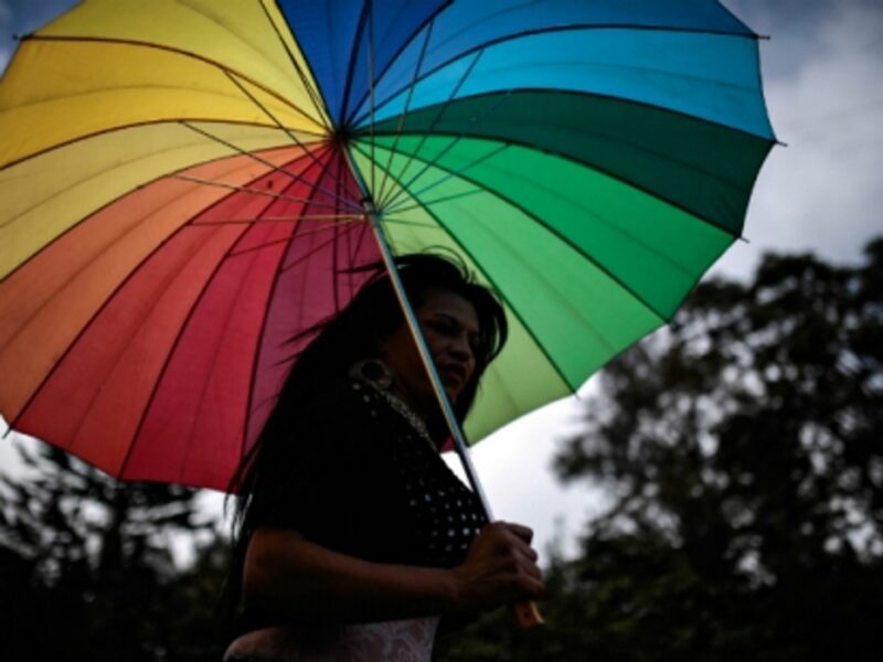 The LGBT Pride Parade held in BogotÃ¡, Colombia on June 2015