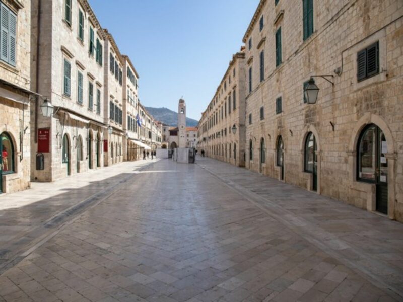 The main street of the Old Town of Dubrovnik in Croatia