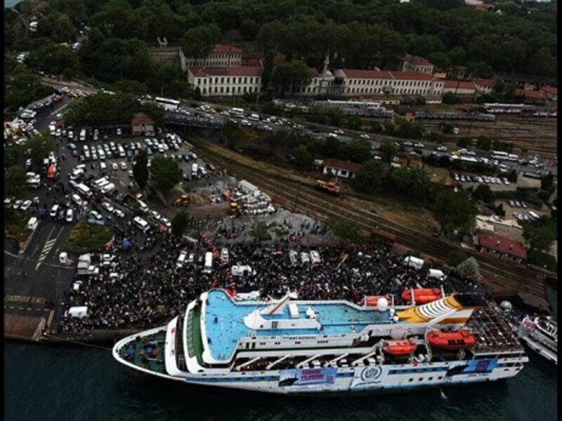 The Mavi Marmara ship, part of the Gaza Freedom Flotilla