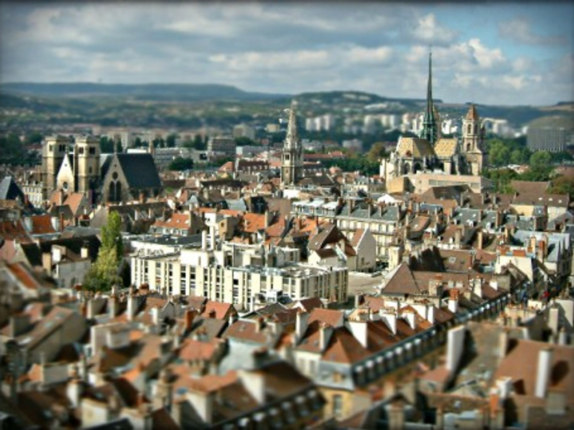 The medieval center of Dijon in eastern France