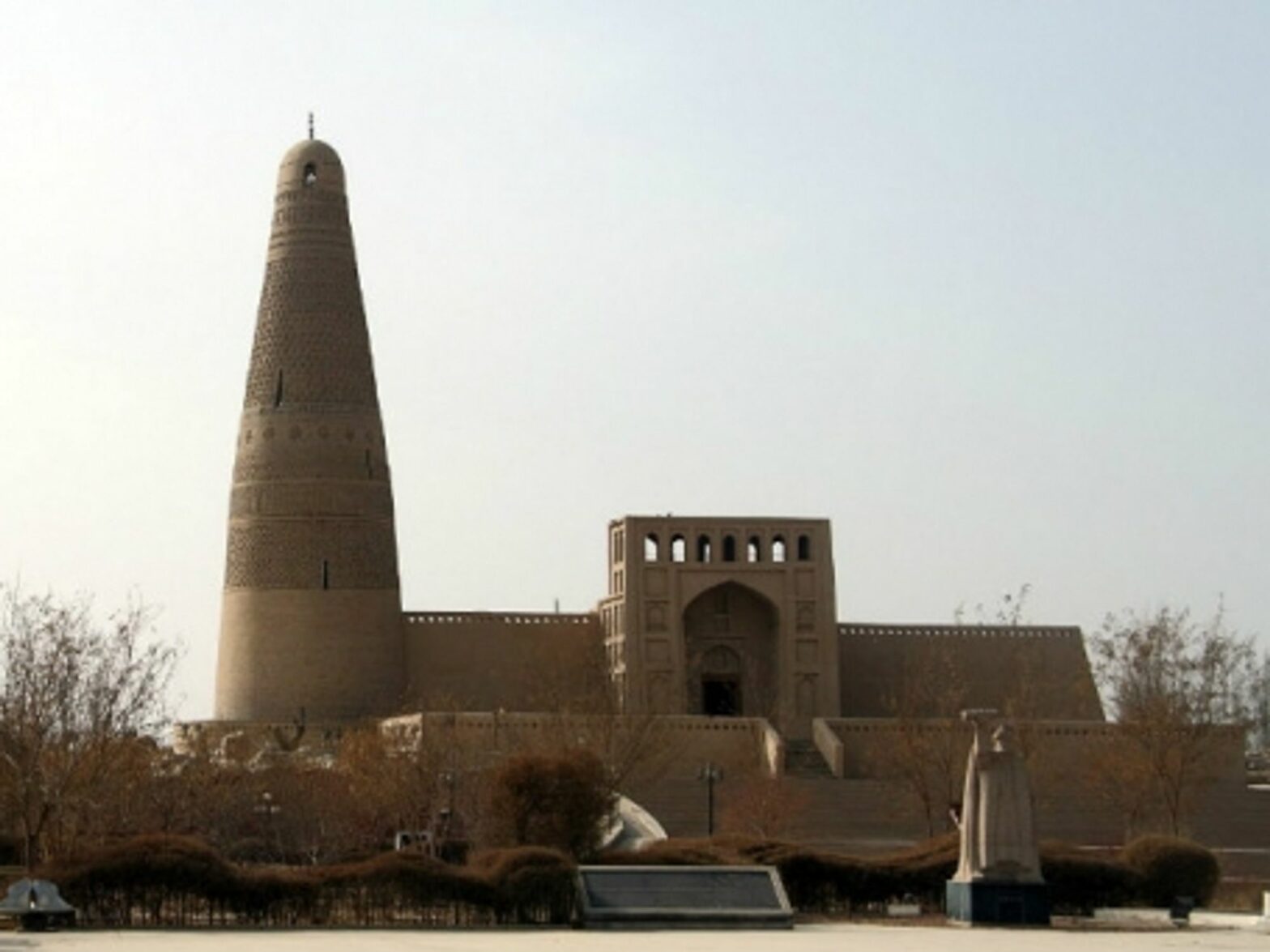 The minaret of Sultan Emin Khoja in the city of Turpan in China's Xinjiang region