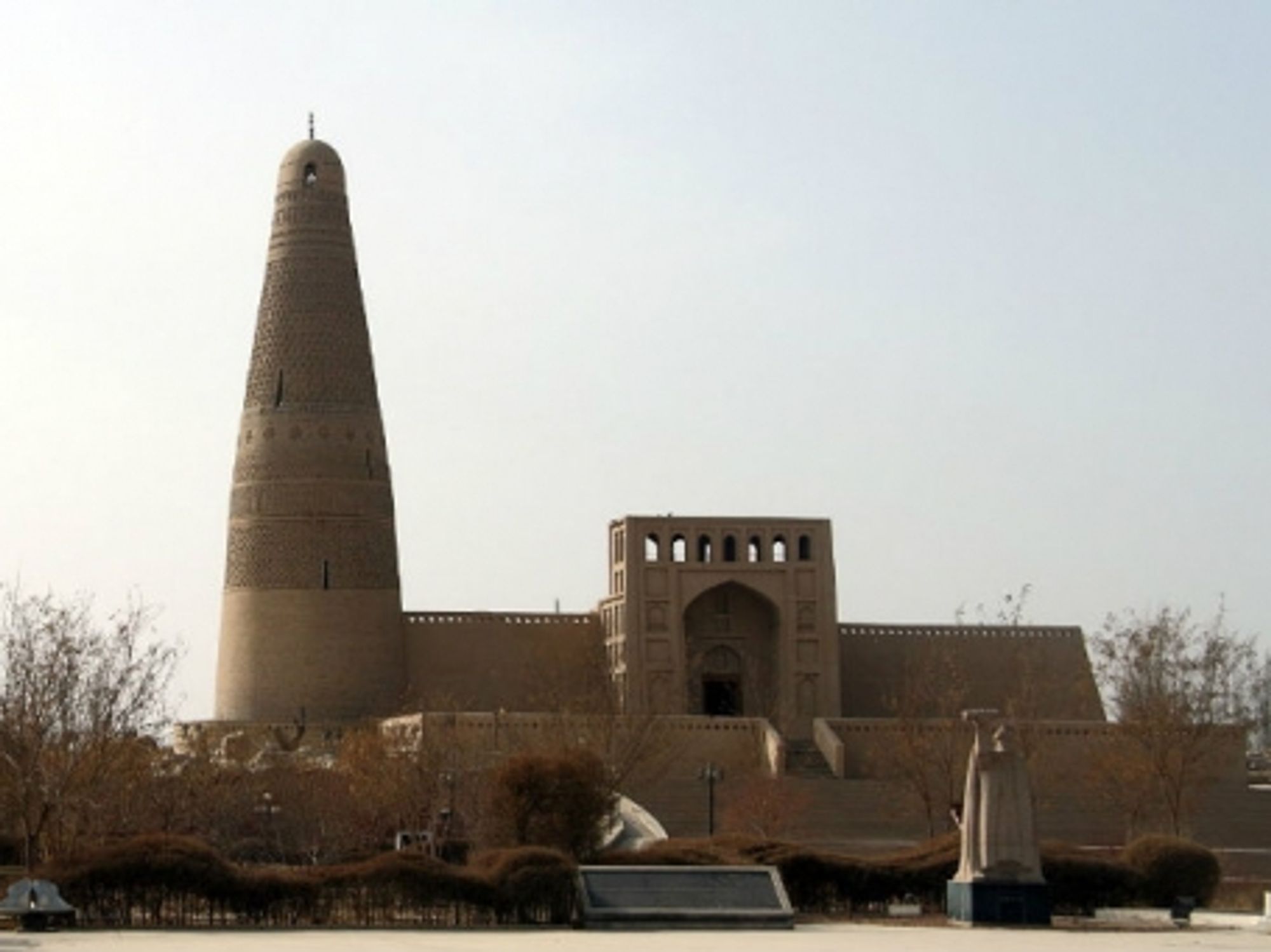 The minaret of Sultan Emin Khoja in the city of Turpan in China's Xinjiang region