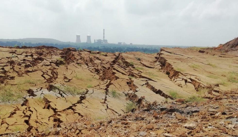 The mine has affected the landscape around the villages