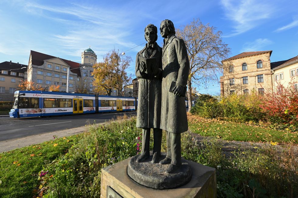 The monument to the Brothers Grimm stands on the Brothers Grimm Square.