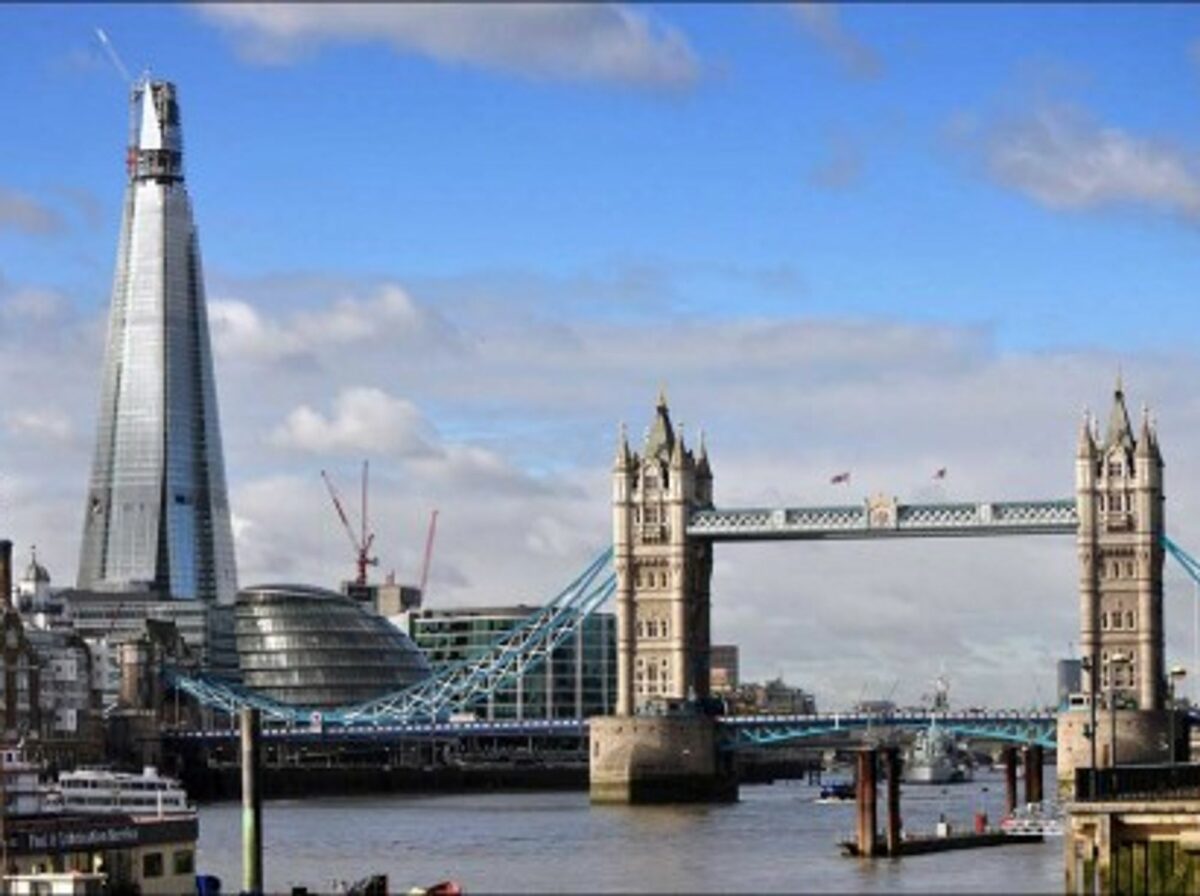 The new Shard building and the Tower Bridge in London (George Rex)