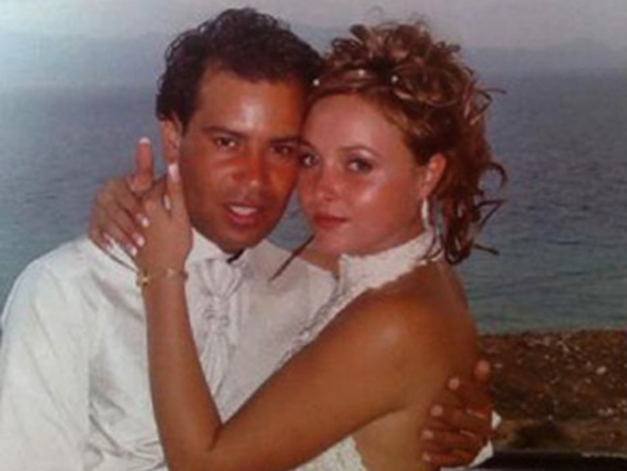 The newlyweds in happier times
