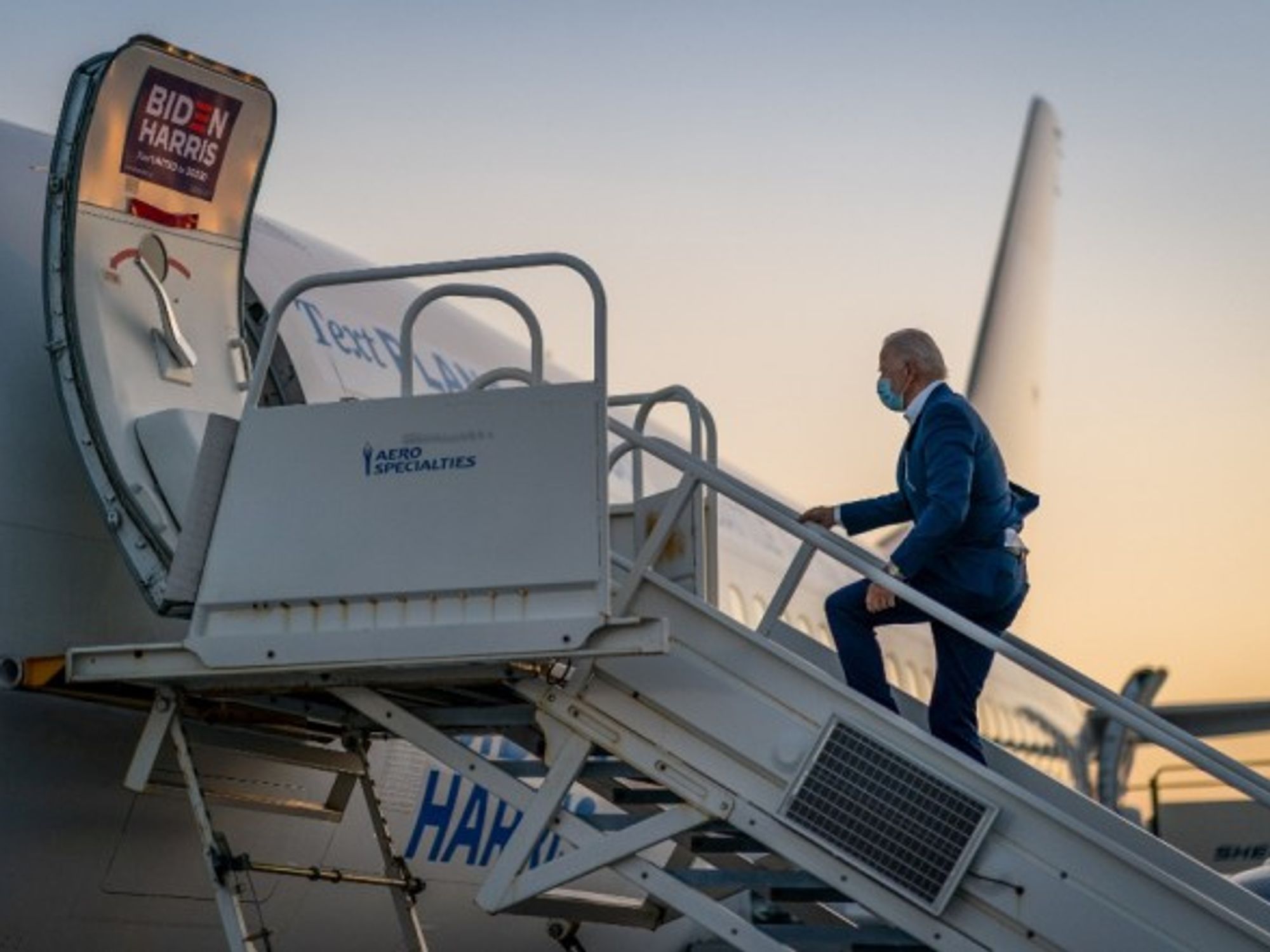 The next president on the move...
