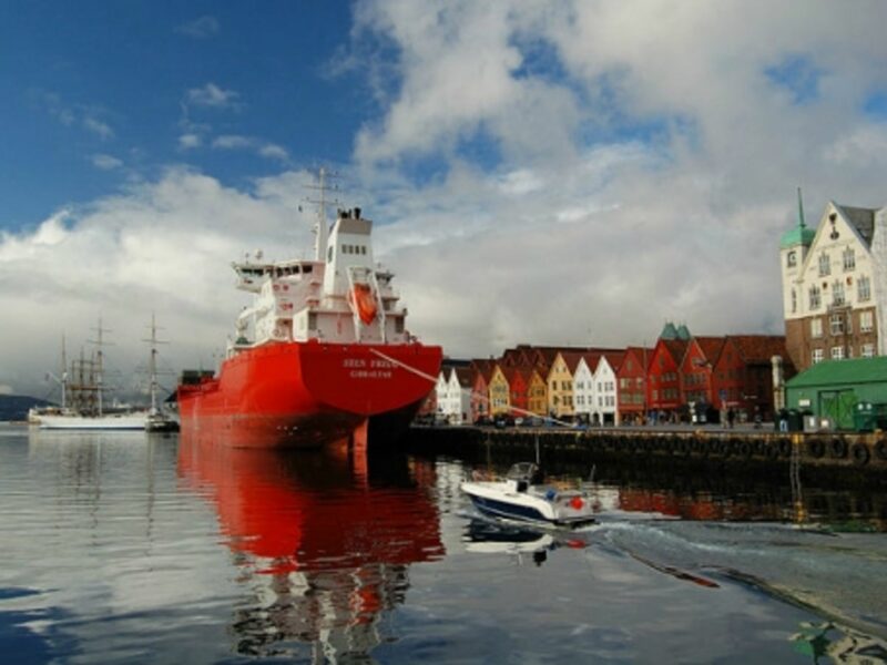 The oil tanker Sten Frigg moored in Bergen, Norway