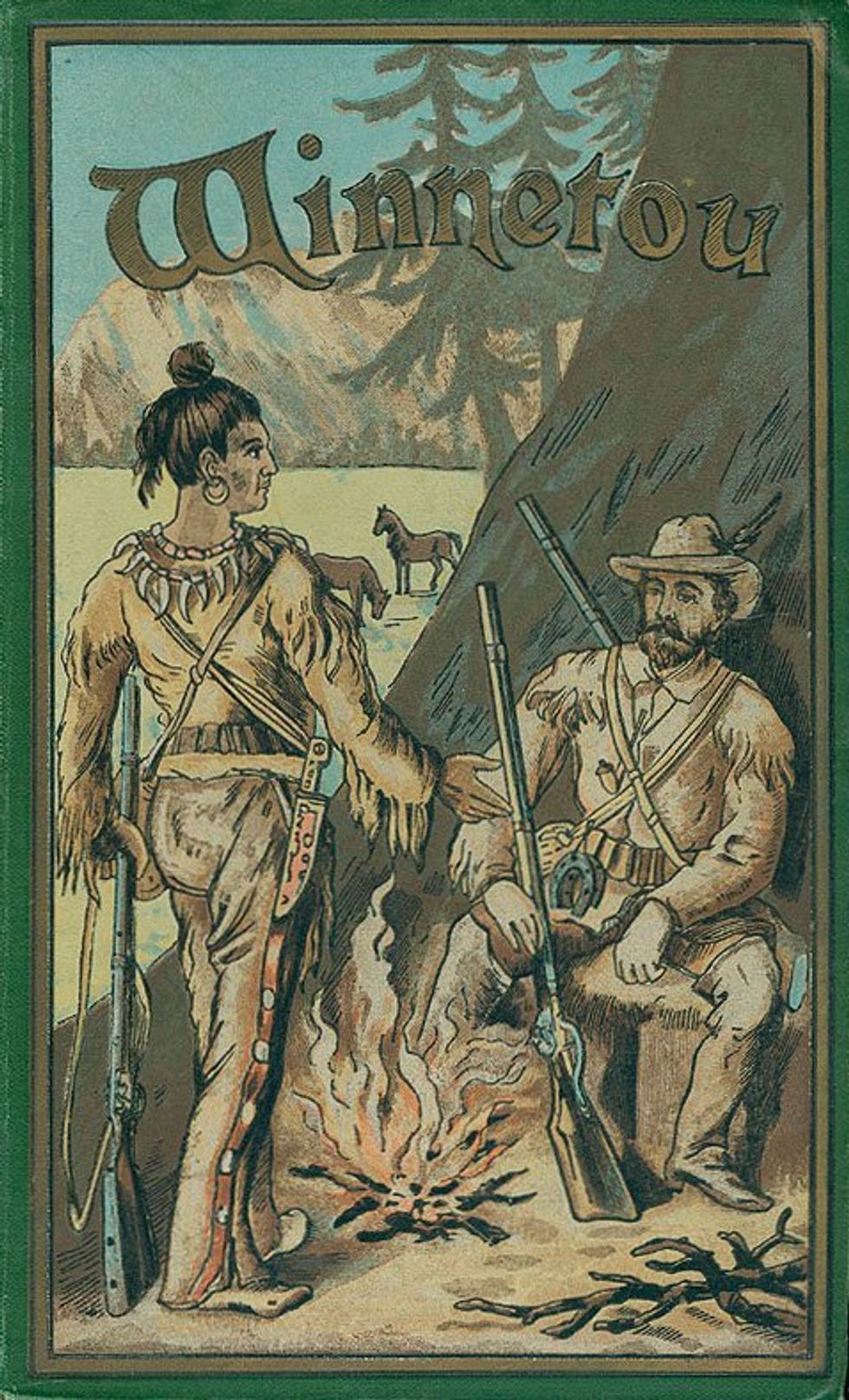 The original cover of Winnetou's 1893 edition.