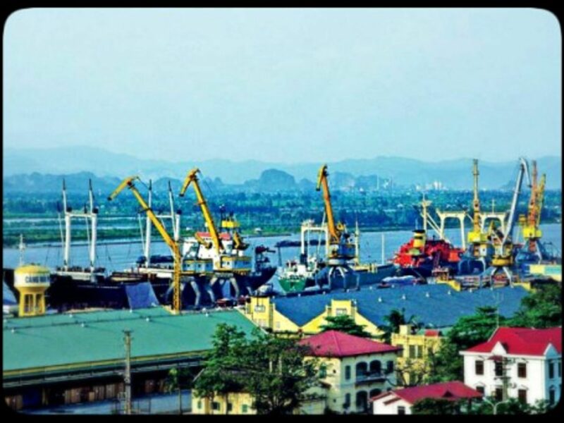 The port of Haiphong, set to become one of the main gateways in and out for north Vietnam.