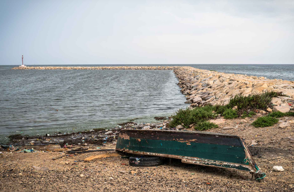 The port of Ksibet El-Medeiouni is empty despite the bad weather.