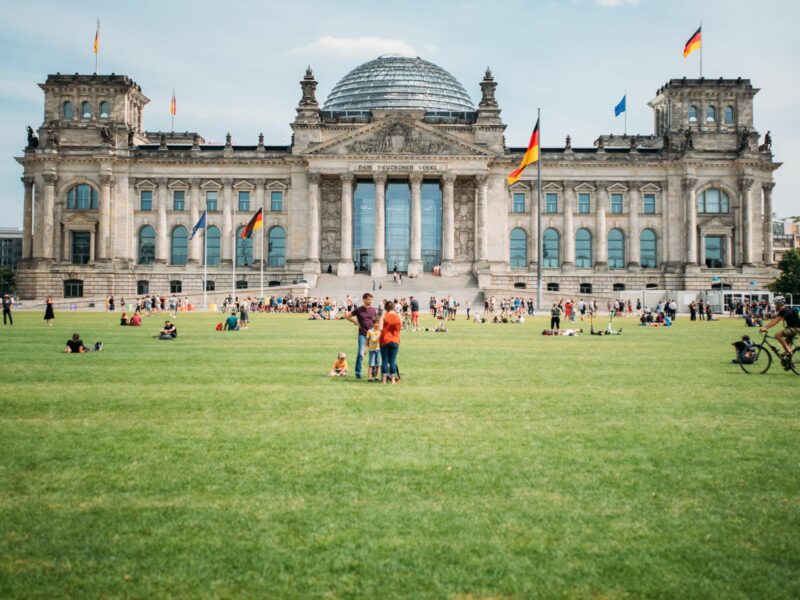 The Reichstag building in Berlin.