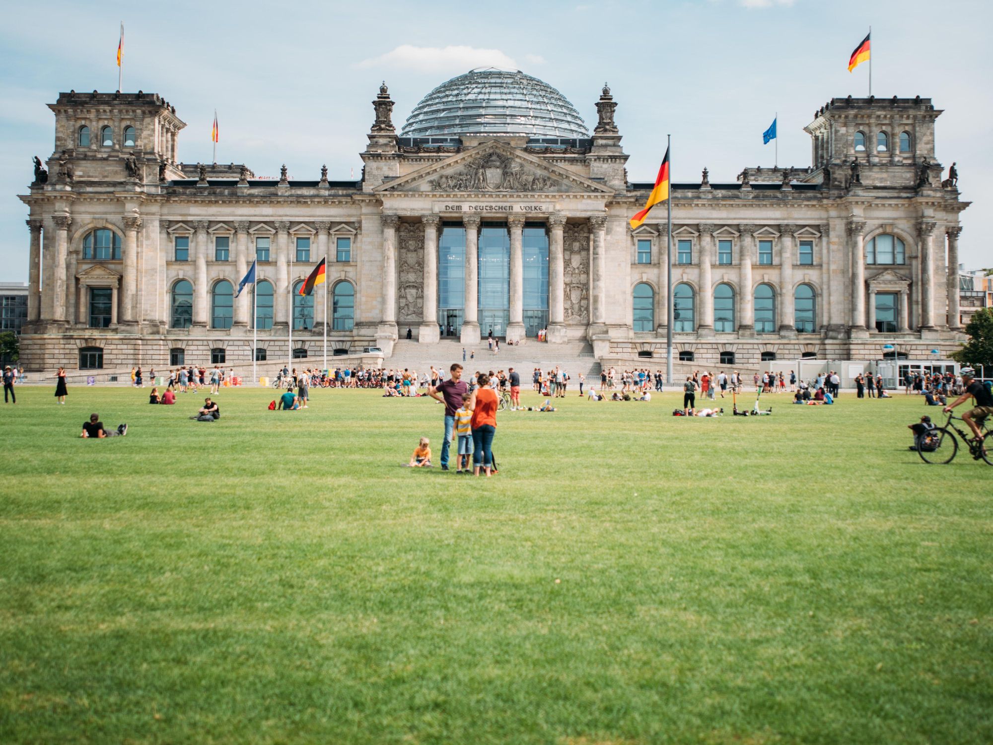 The Reichstag building in Berlin.