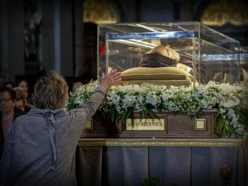 The relics of Padre Pio at the Vatican in Feb. 2016