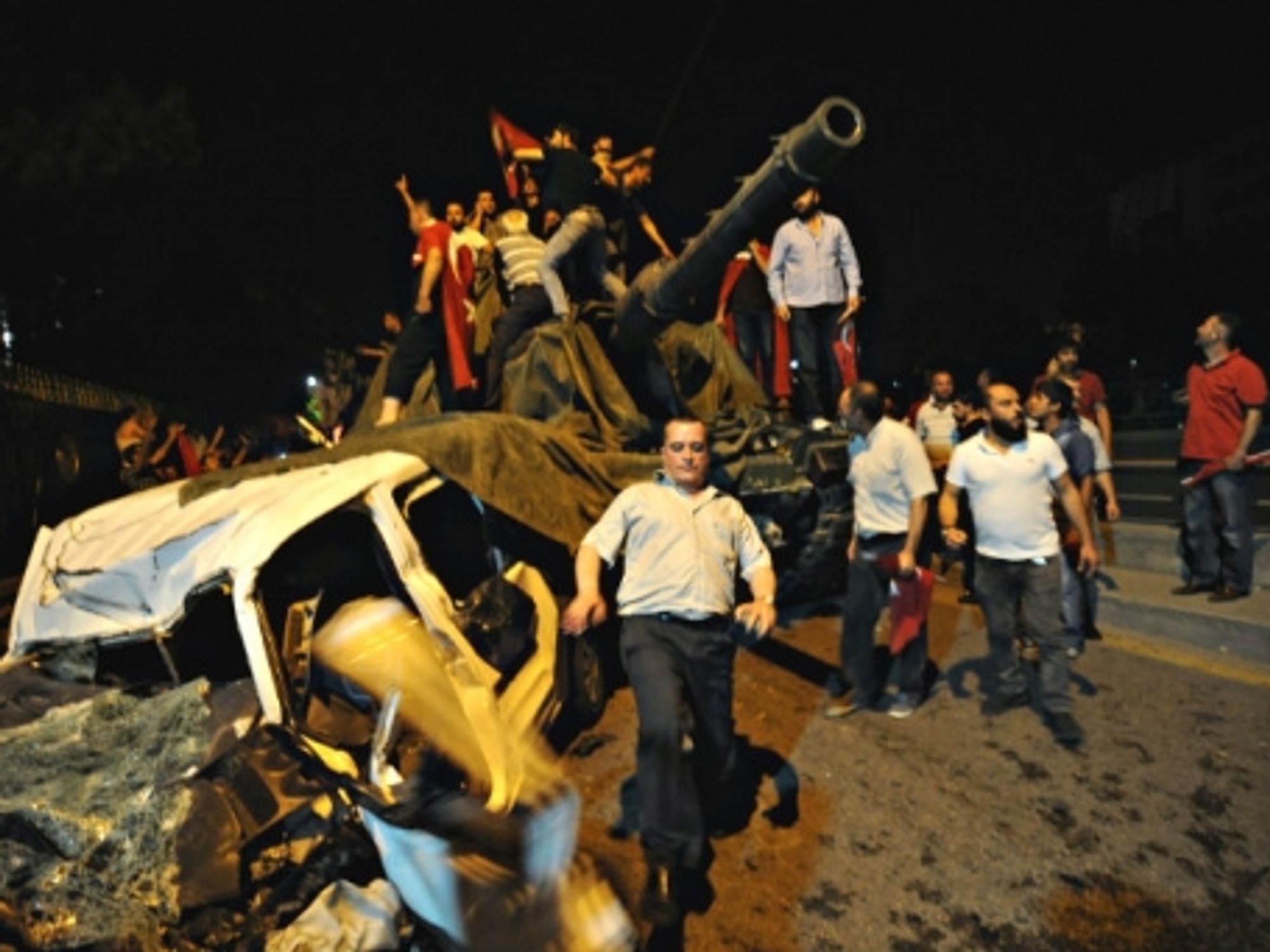 The remains of Friday night's attempted coup in the capital of Ankara