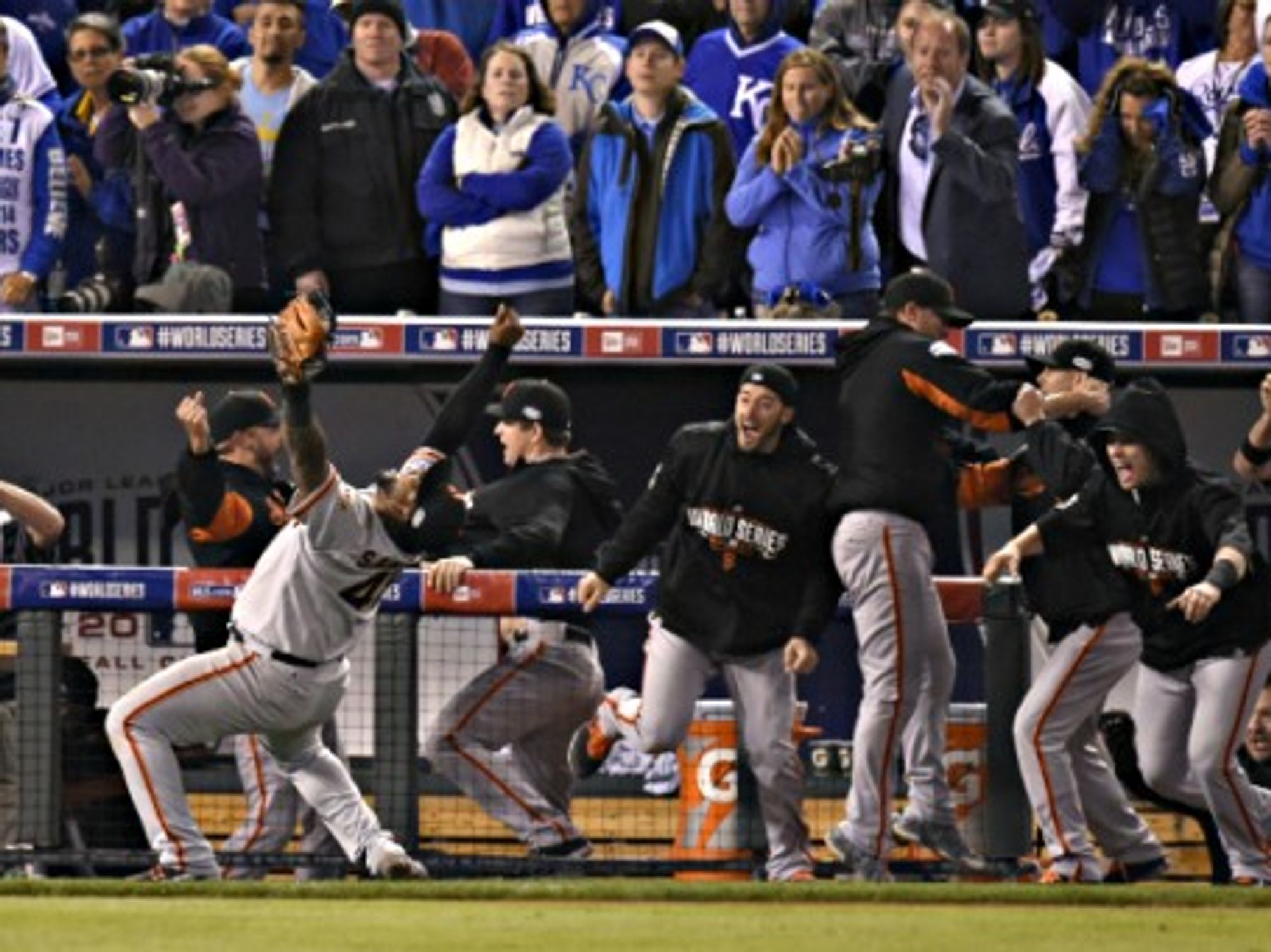 The SF Giants defeated the Kansas City Royals Wednesday to win the World Series