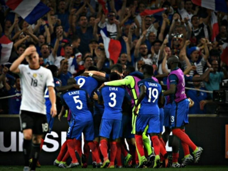 The singular French joy of beating the Germans.