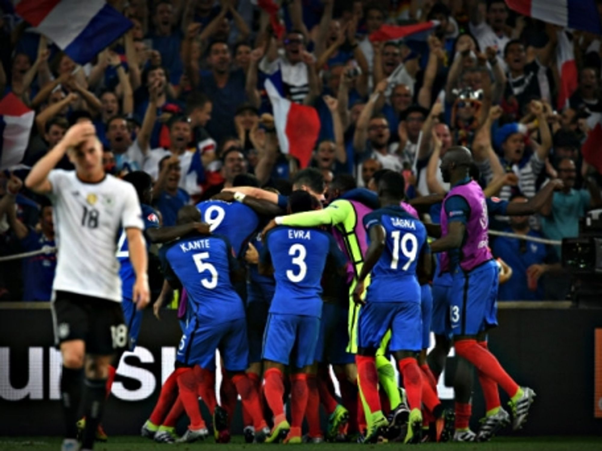 The singular French joy of beating the Germans.