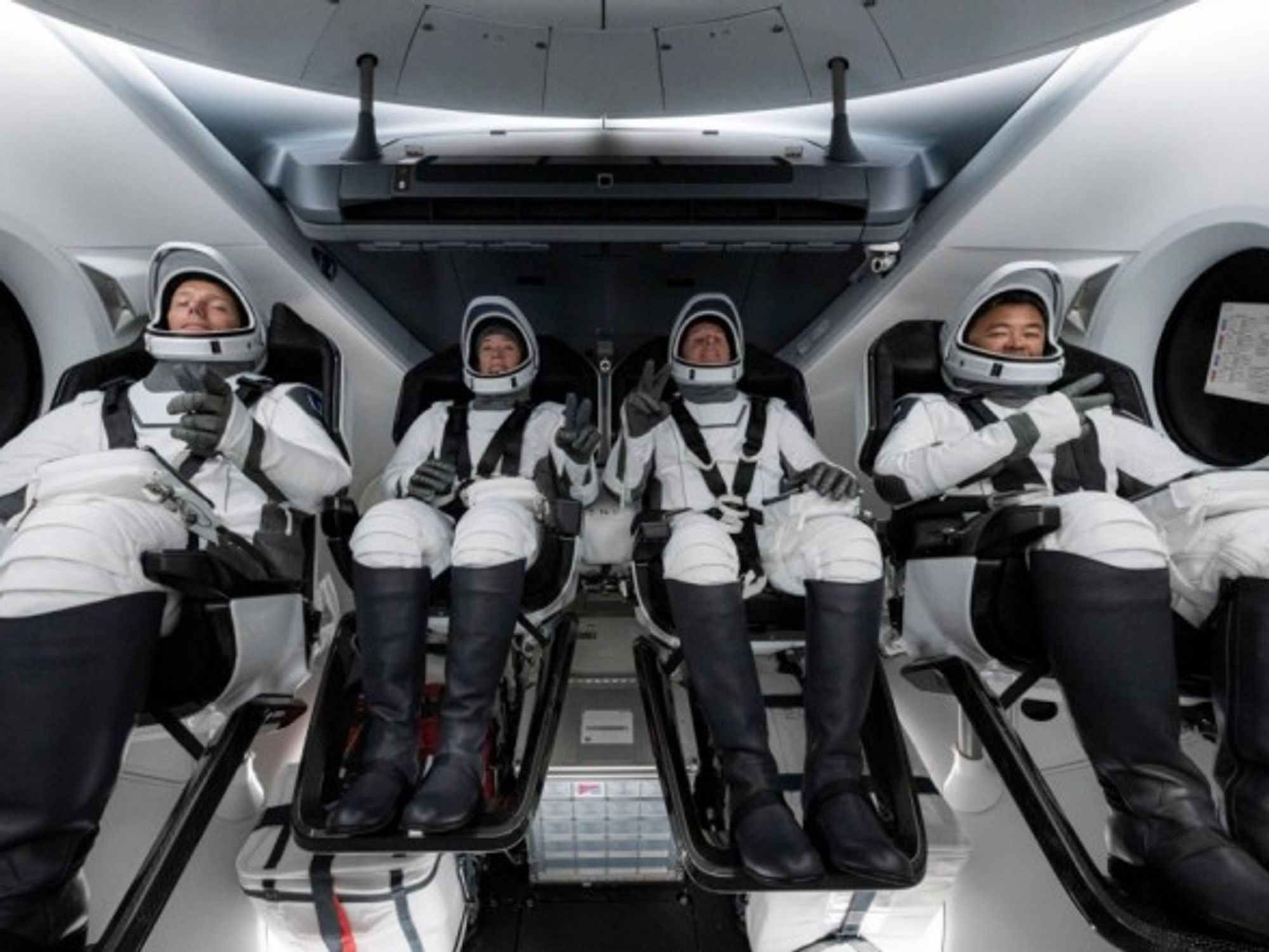 The SpaceX crew about to liftoff, 23 April 2021.