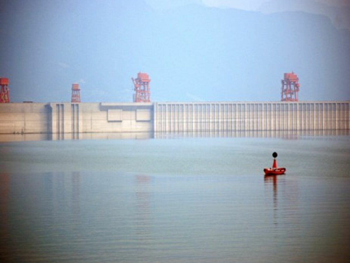 The Three Gorges Dam that spans the Yangtze River