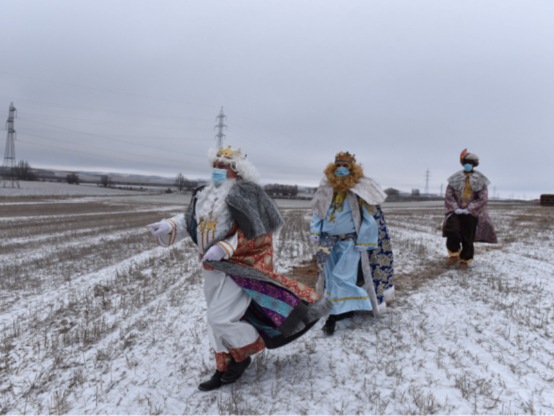 The Three Wise Men arrive in Almazan, Spain