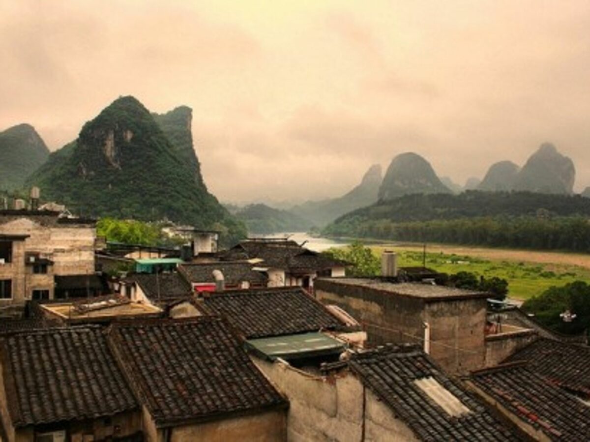 The tourist town of Yangshou in China's Guangxi Province