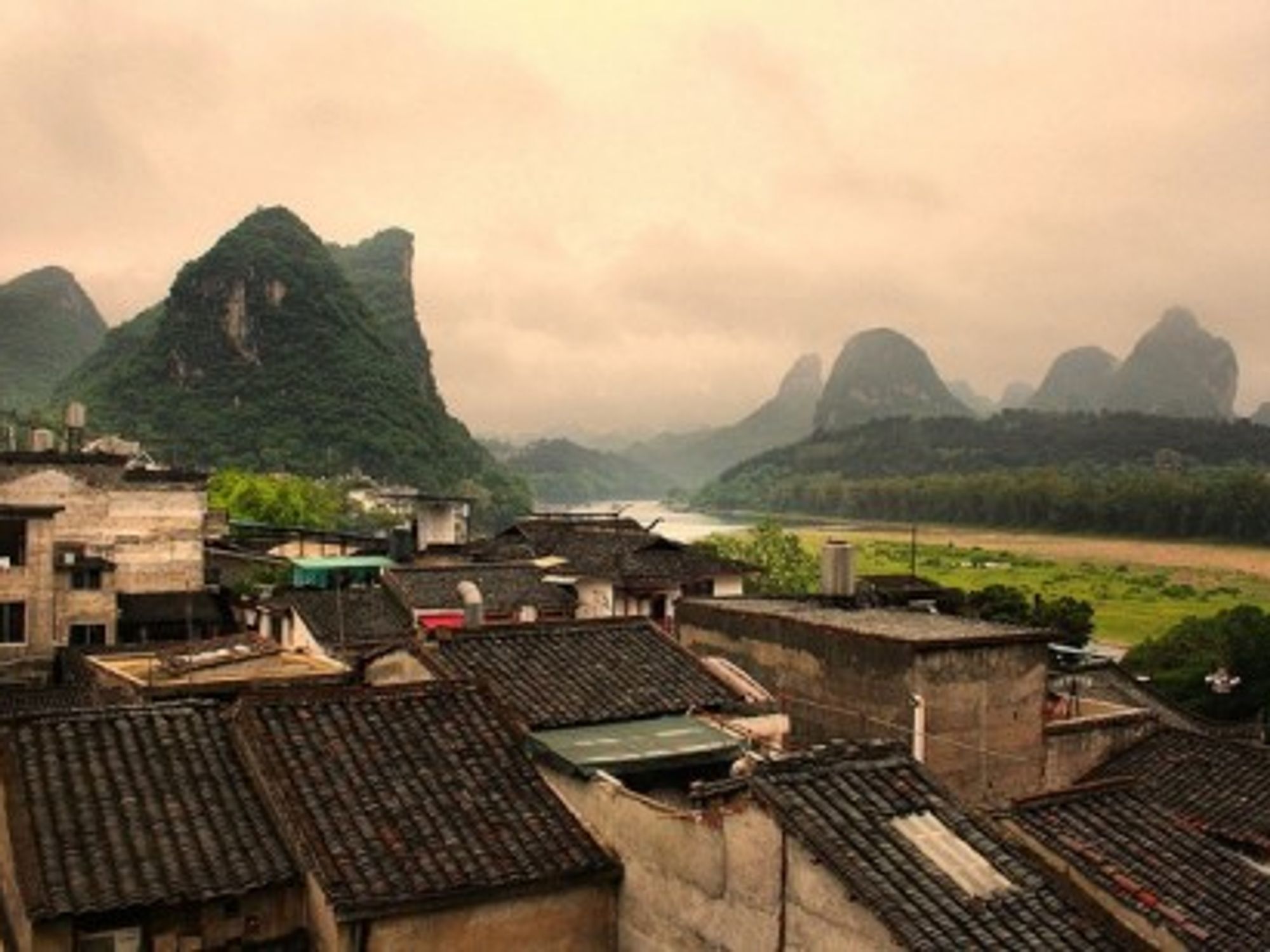 The tourist town of Yangshou in China's Guangxi Province