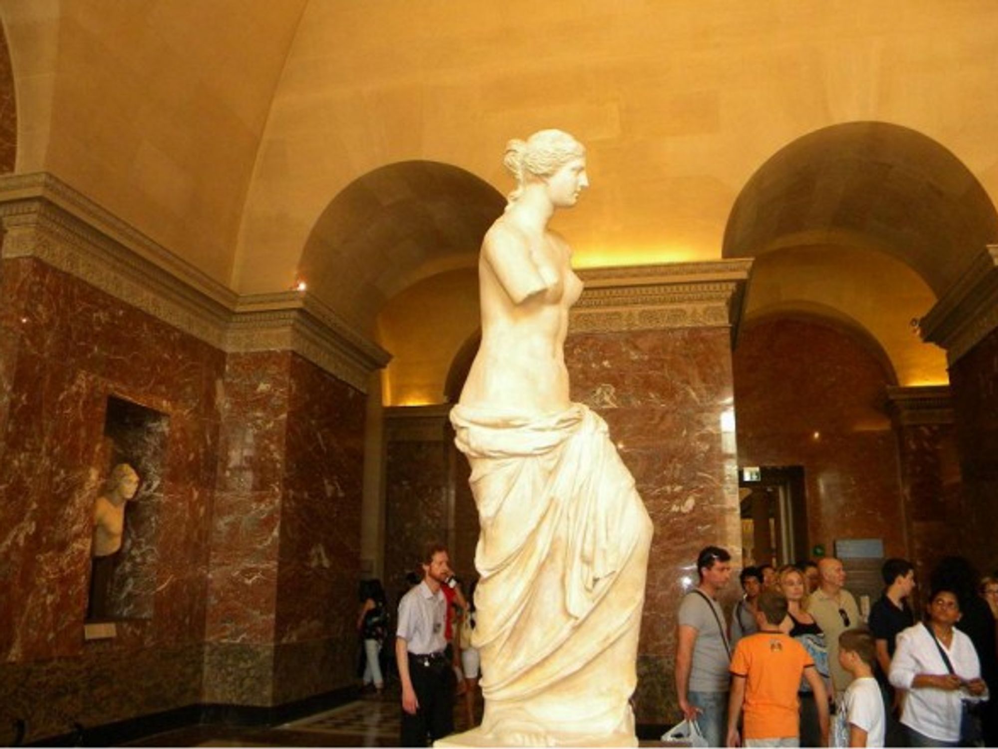 The Venus de Milo on display in the Louvre