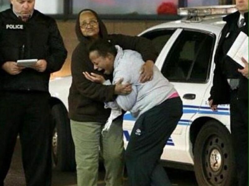 The woman believed to be the mother of shooting victim in Berkeley, Mo.