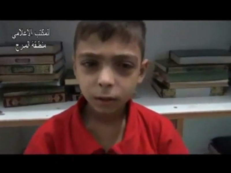 This boy says he watched his siblings, grandfather and parents die from Wednesday's attack.