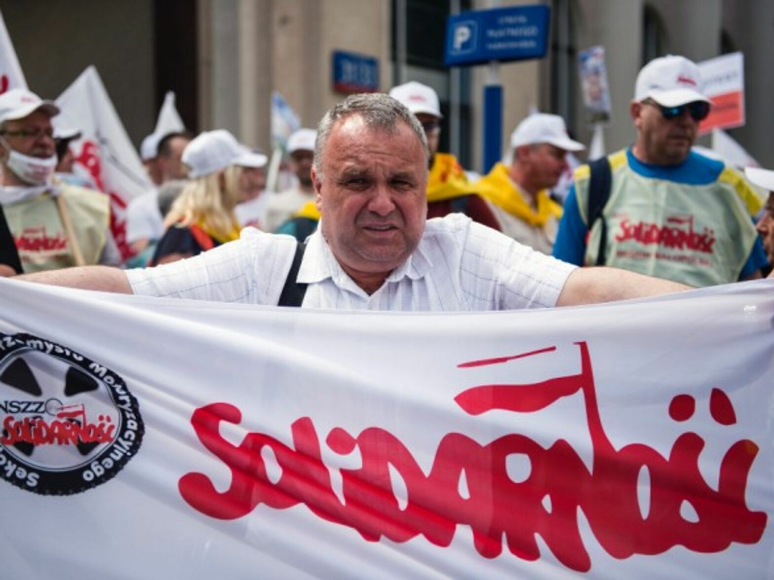 Thousands of coal mining and power workers protested in Warsaw, Poland, against a European Union court order to immediately close down a mine, and Europe’s gradual phasing out of coal extraction and use, which they say will eliminate hundreds of thousands