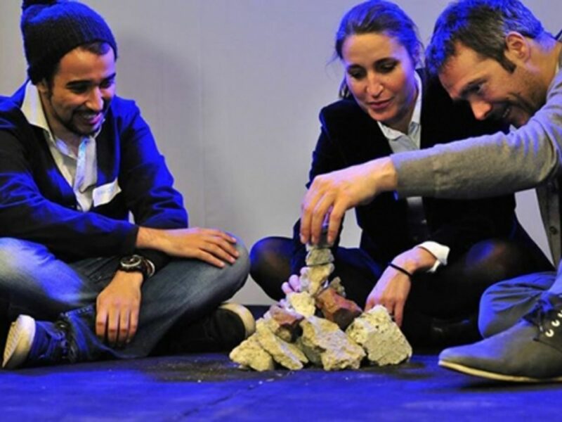Three "Barbarians" in the middle of a creative thinking exercise