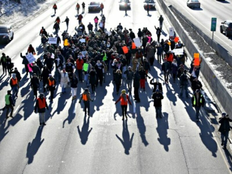 Thursday protests in Minneapolis over the grand jury decision in the Eric Garner case.