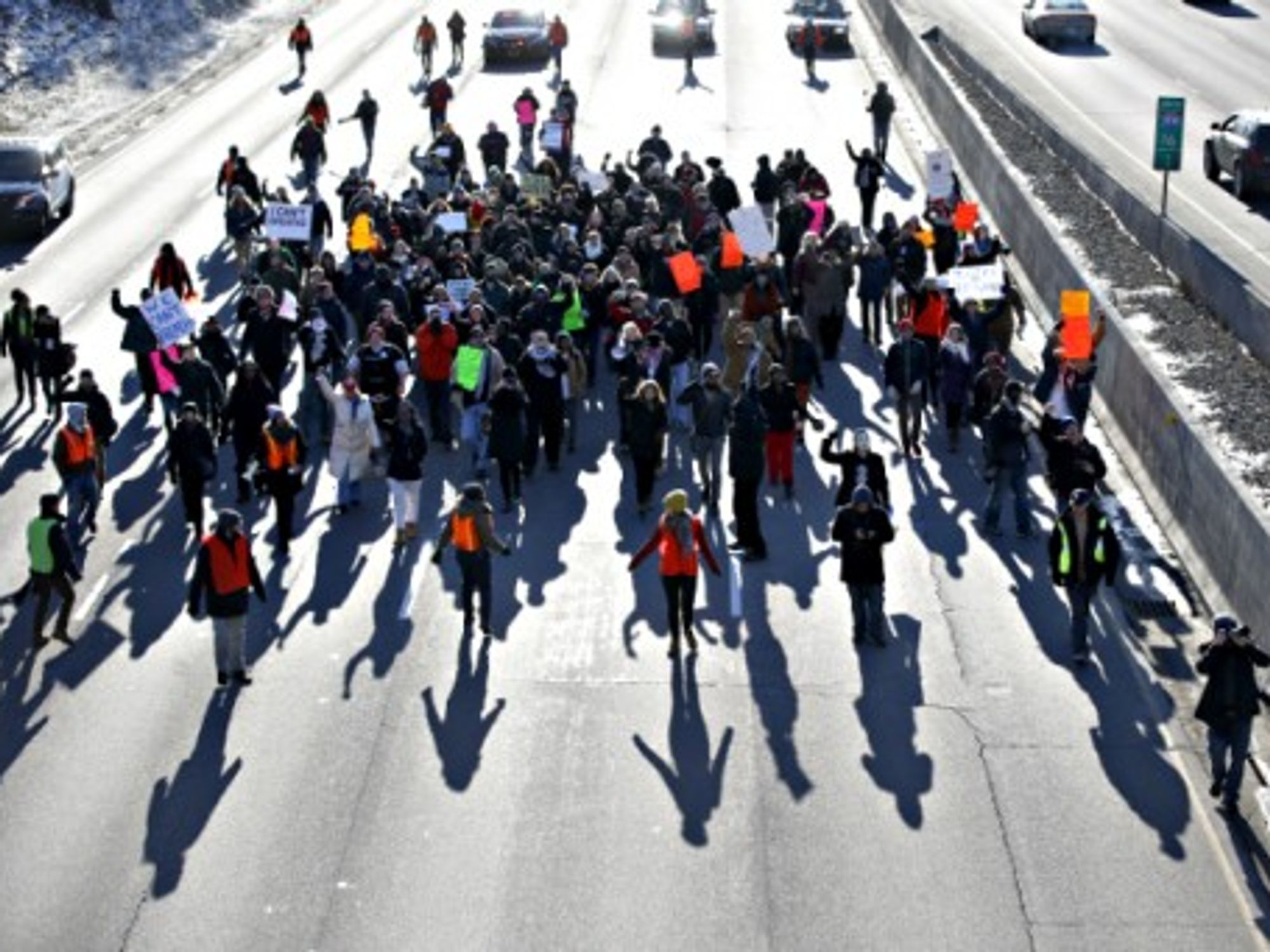 Thursday protests in Minneapolis over the grand jury decision in the Eric Garner case.