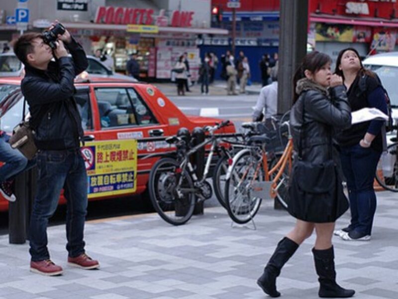 Tokyo residents after the quake