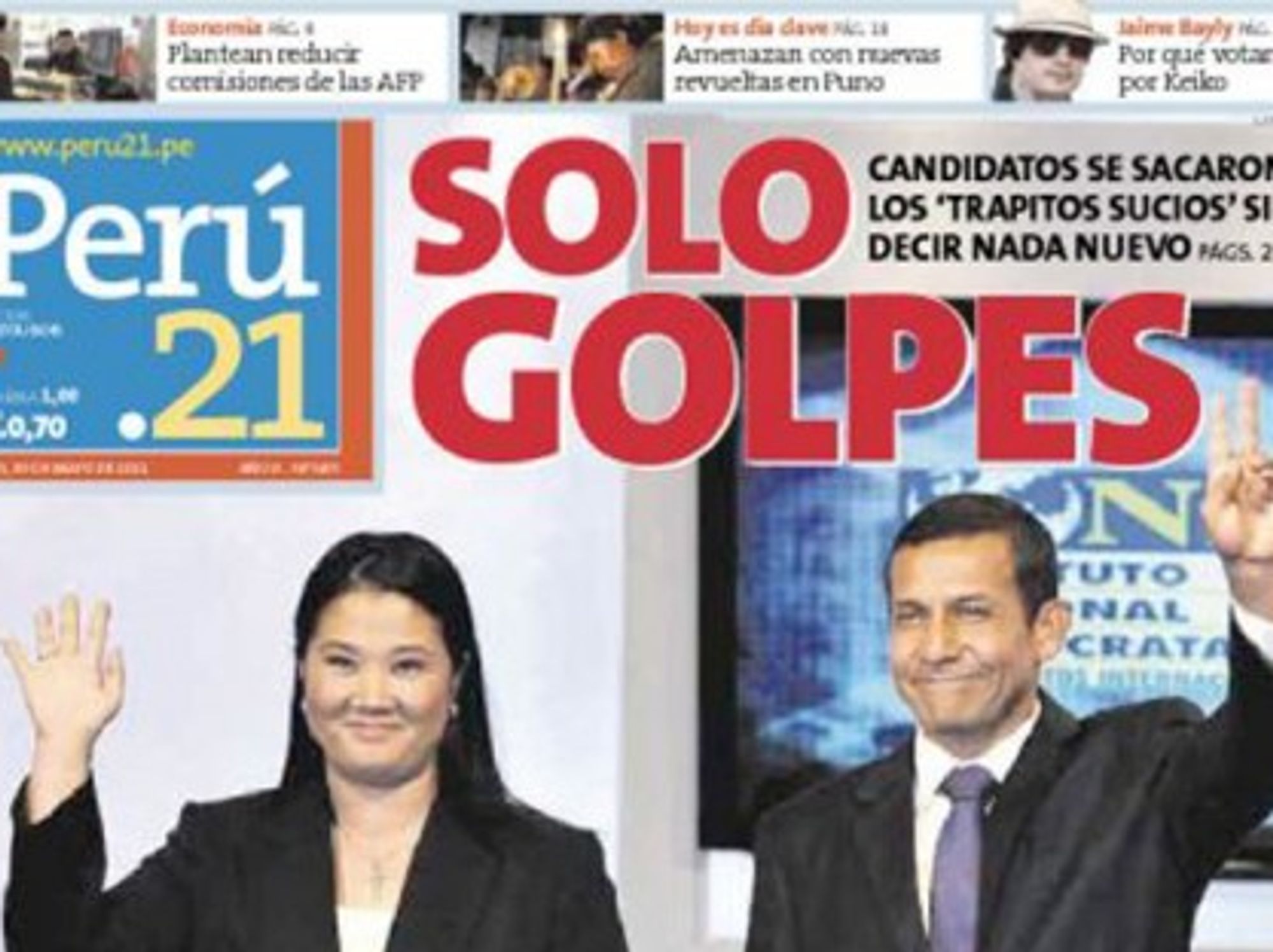 Too Close To Call: Fujimori And Humala Running Neck-And-Neck Going Into Peru's Election Runoff